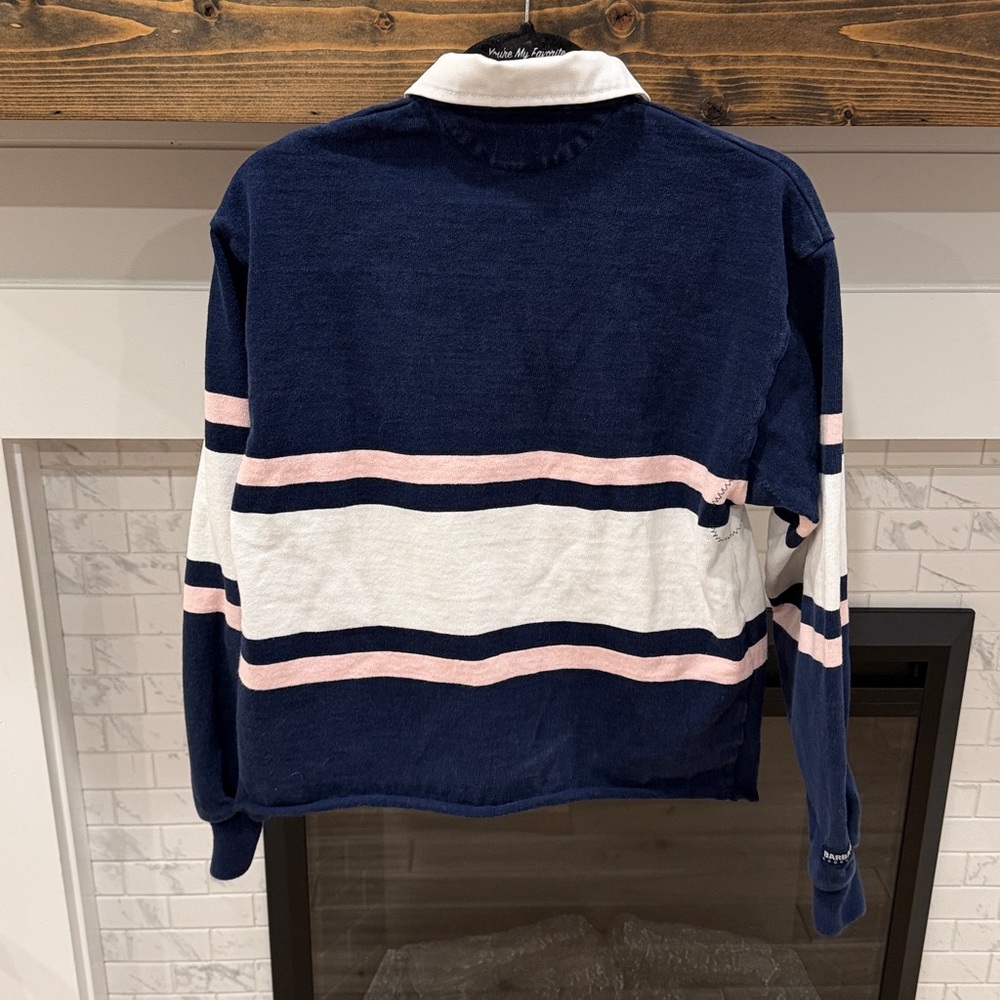 Barbarian vintage rugby wear Navy pink and White Shirt - Picture 5 of 8